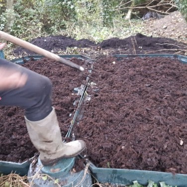 Removing old Peat Fibre from septic tank